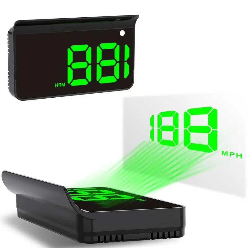 Digital Speedometer Display for Car, Large Driving Information Screen with Auto Brightness, MPH/KM/H Speed Monitor, Compact Dashboard Accessory for Cars, SUVs & Pickup Trucks