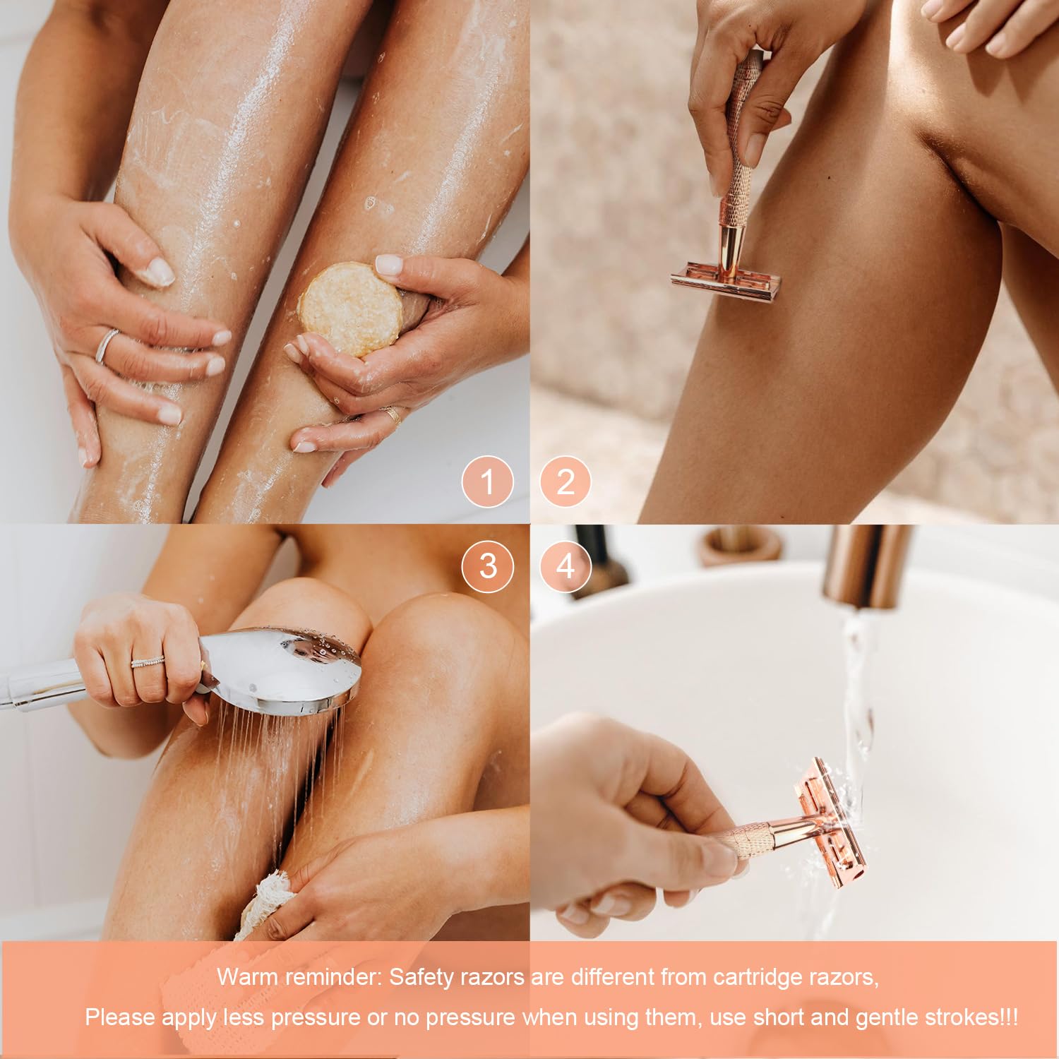 Rose Gold Face Razor Detail