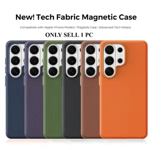Luxury Original Techwoven Fabric Case For Samsung Galaxy S24 S25 S26 Ultra For MagSafe Magnetic Soft Anti-Slip Shockproof Armor Cover