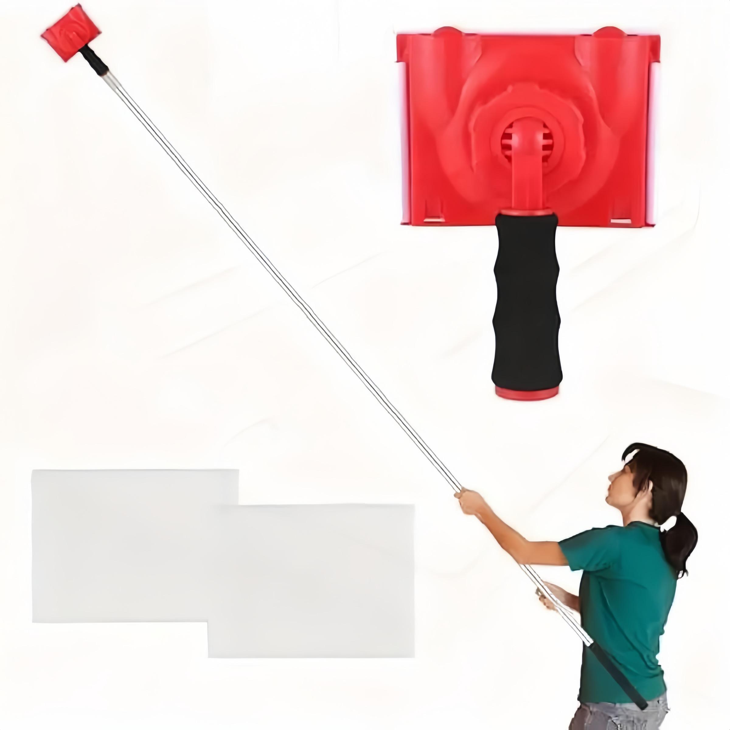 Adjustable Paint Edge Tool, 1 Set 6-segment Threaded Extension Paint Edge Tool with 2 Replacement Pads, Paint Supplies & Tools for Home