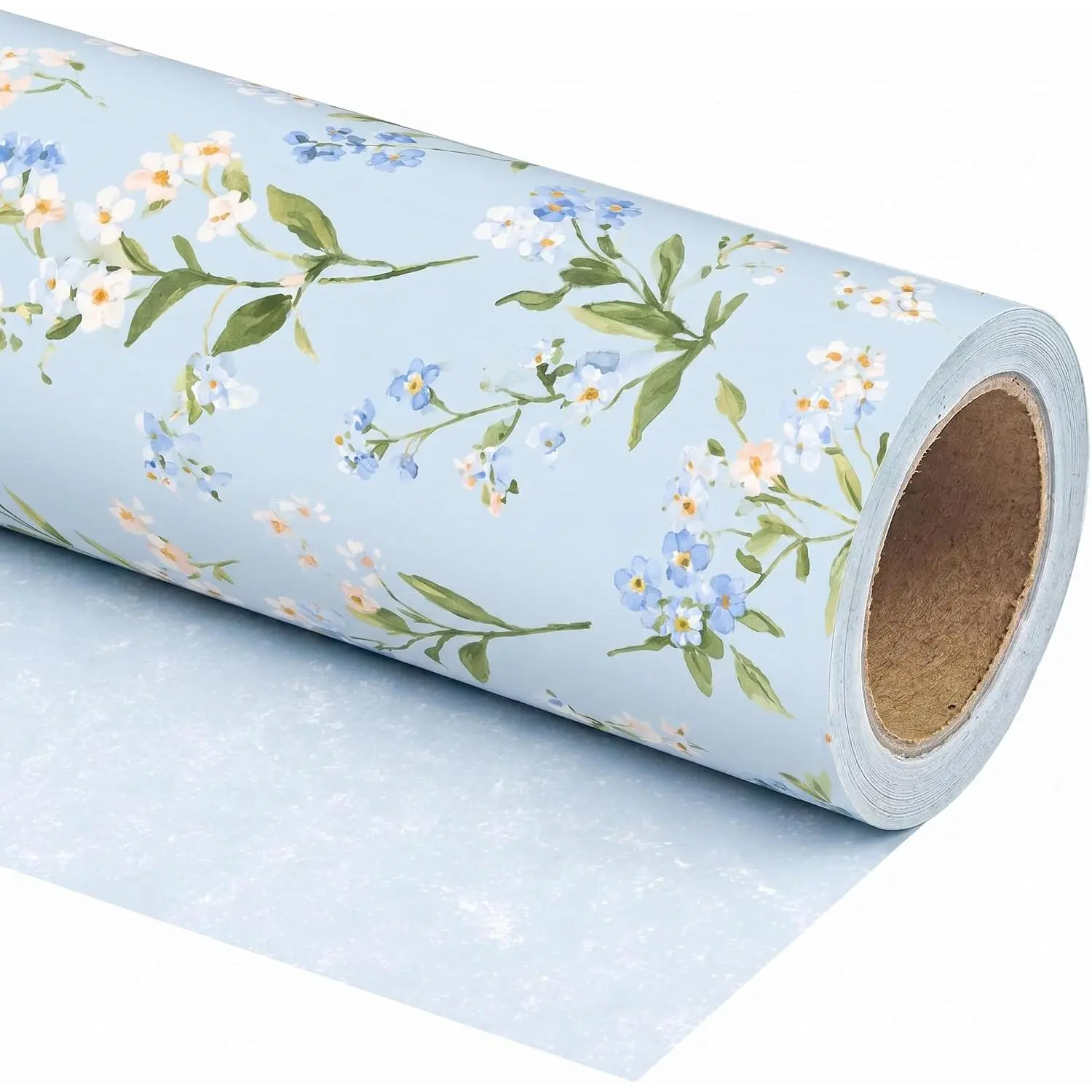 Gift Wrap Paper, Watercolor Floral Cherry Blossom Design - 28×40 In, 4 Folded Sheets for Women - Spring Birthday, Mother's Day Occasions