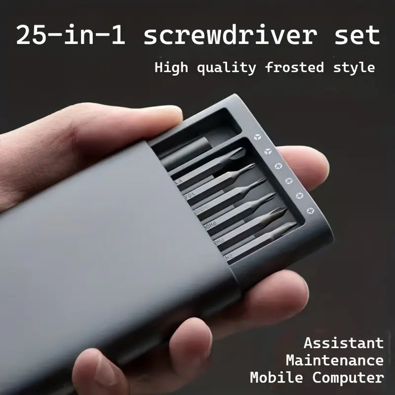 25-In-1 Mini Precision Magnetic Screwdriver Set, Flat and Cross Small Screwdrivers, Multipurpose Screwdriver Kit for Electronics, Jewelry, Phones