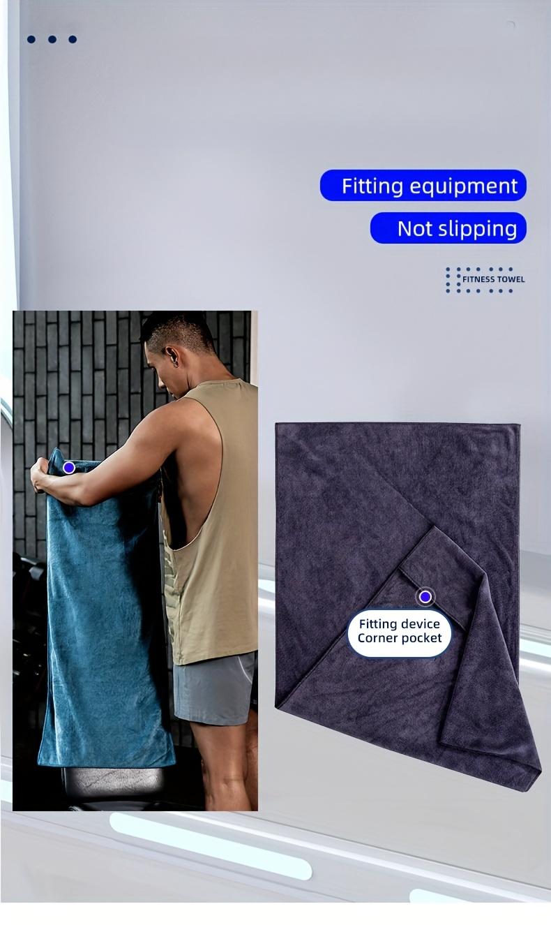 Ultra-Absorbent Sports Towel (Unisex) - Embroidered, Quick-Drying Gym Towel with Sleeve - 16 x 38 Inches - Perfect for Fitness, Running, Outdoor Activities, Badminton, and Basketball