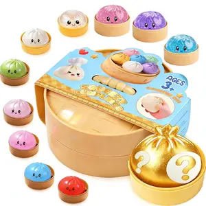 Random Dumpling Squishies Mystery Box, 12 Colors Random Mystery Glitter Dumpling Squishies Toy Gift Box, Colorful Stress Balls Fidget Sensory Toy Desk Toys for Kids Adults