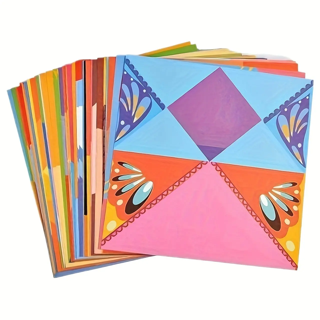 Origami Fun Kit with Instruction Manual, 54 Sheets of Paper, DIY Art Craft Project, Beginner Handicraft Training Set