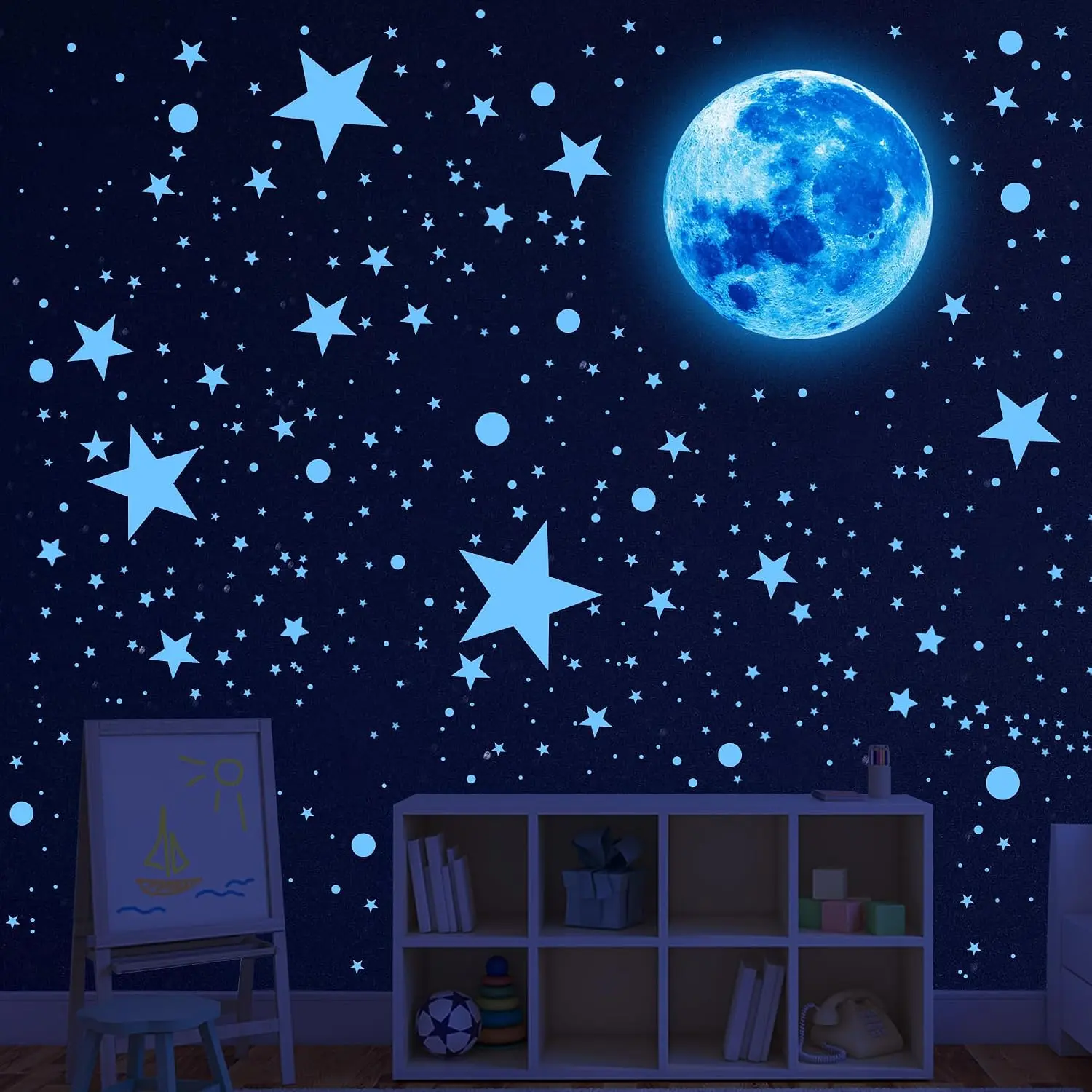 492 count Glow in The Dark Stars for Ceiling Glow in The Dark Moon and Space Wall  Glowing Galaxy Universe  Wall Stickers Ceiling Stars Glow in Dark  Boys Bedroom Living Room Decor