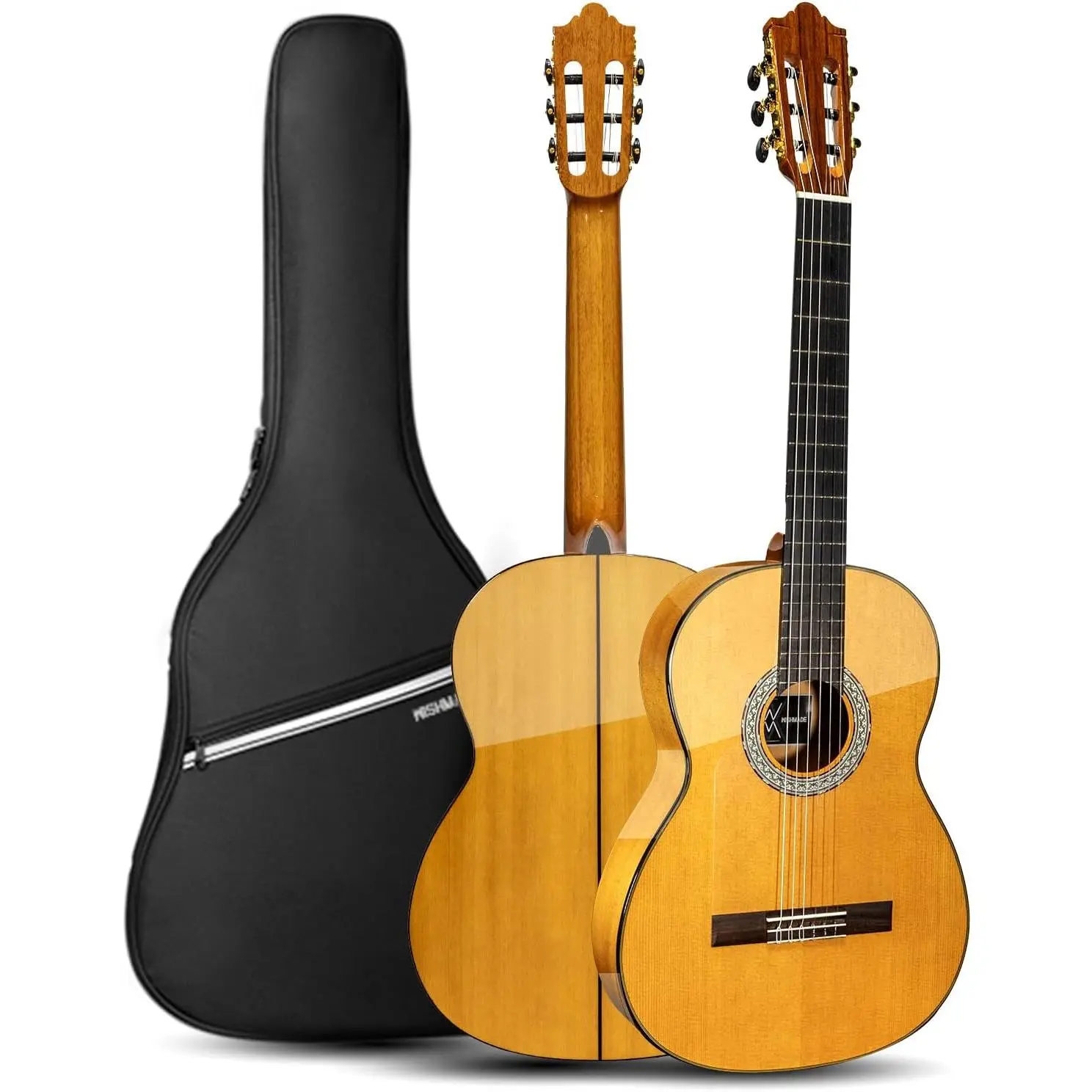 WishMade 39-Inch Classical Acoustic Nylon String Flamenco Guitar for Beginner Adults, Includes Gig Bag, Nylon Strings