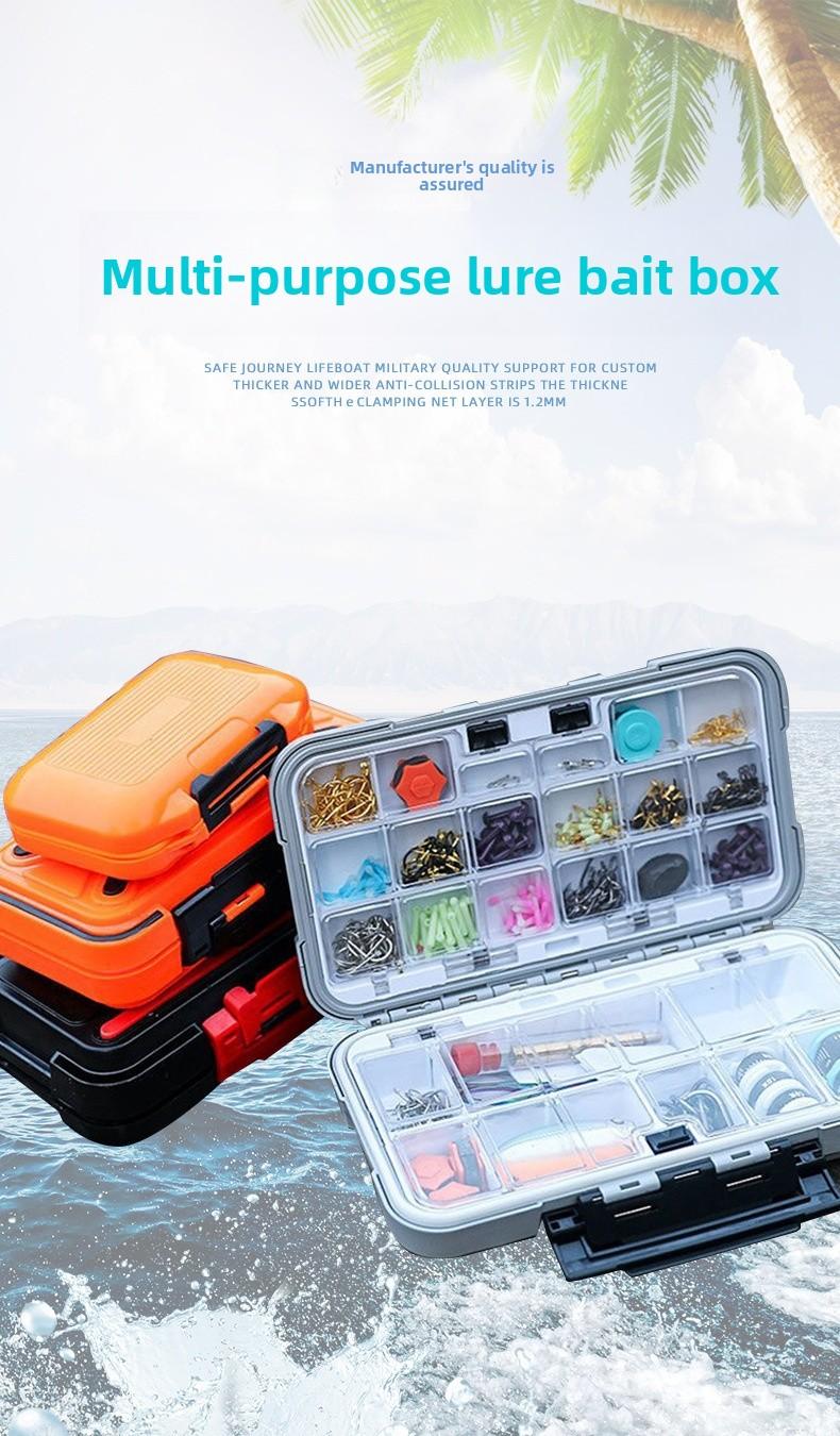Tackle Box Fishing Lure Storage Organizer Waterproof Soft Lure Hook Container Fishing Gear Accessories Lead Case Fishing Supplies for Anglers