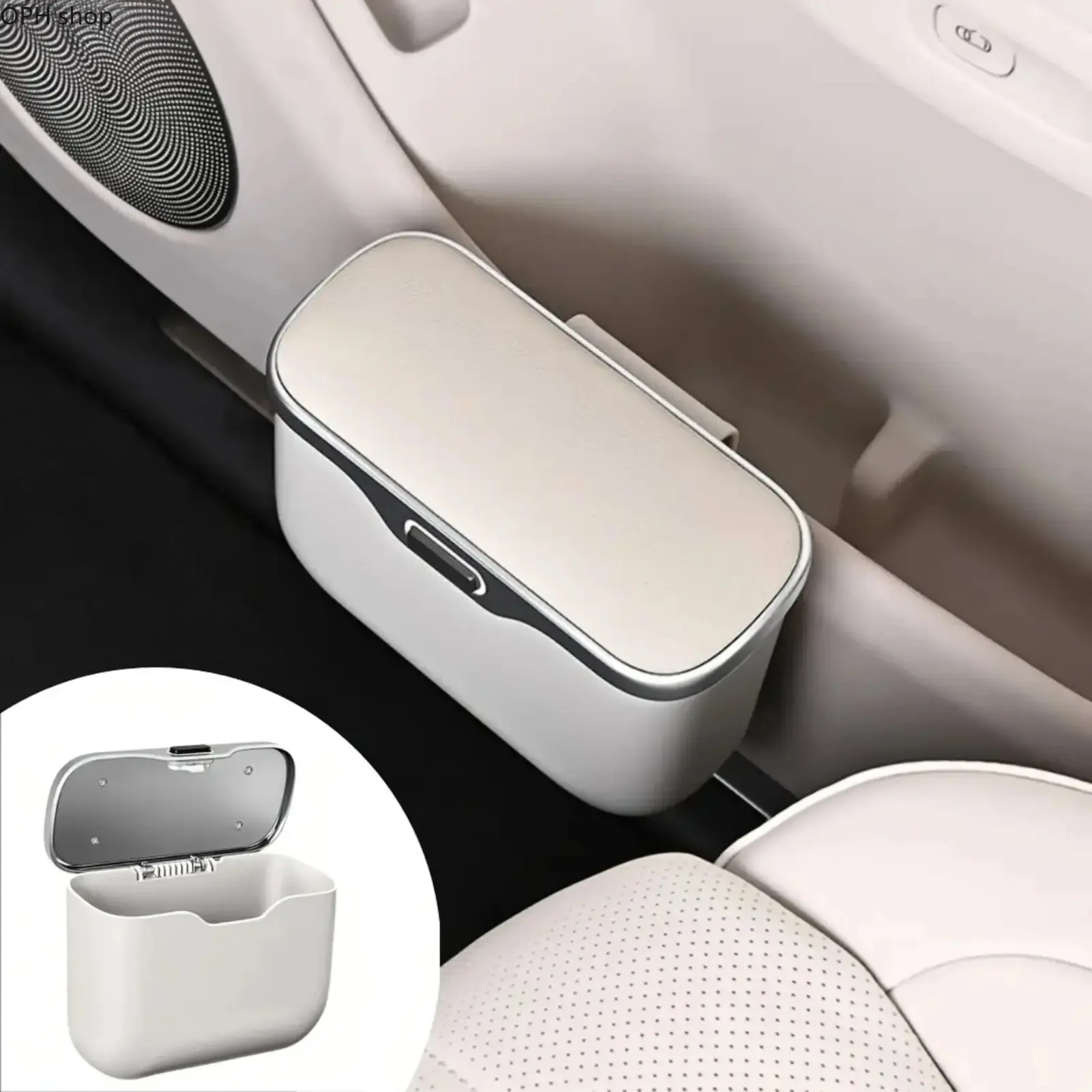 1Pc Microfiber Leather Car Backseat Organizer - ABS Compact Leakproof Seat Back Mount, Back Seat Hanging Storage for Tissue/Receipts/Wrappers, Universal Fit SUV Truck Interior Accessory