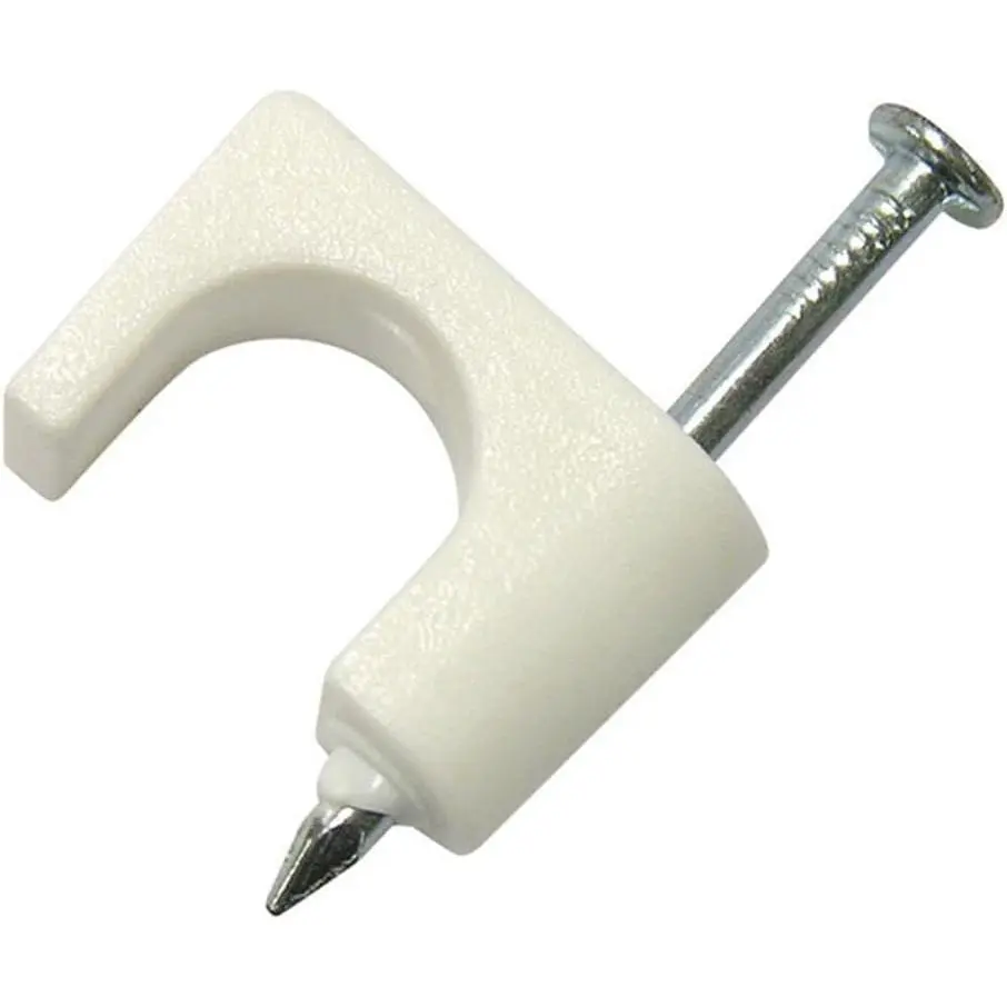 Low-Voltage Electrical Cable Staples, for Wire Installation, White, 165-Pack