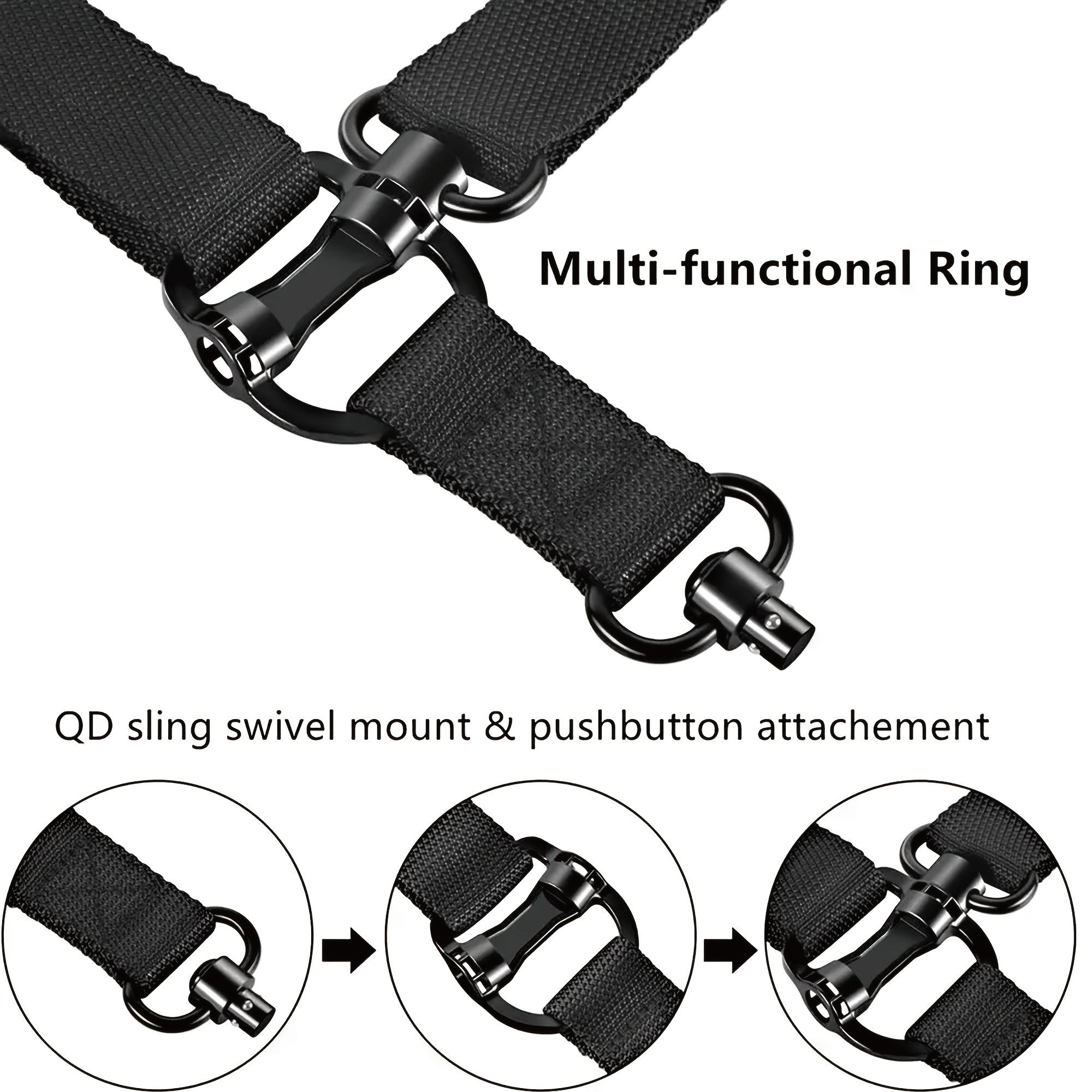 Heavy-Duty Utility Sling Strap, Adjustable 2-Point Nylon Sling with Quick-Release Buckles for Outdoor Camping, Hiking & Field Work
