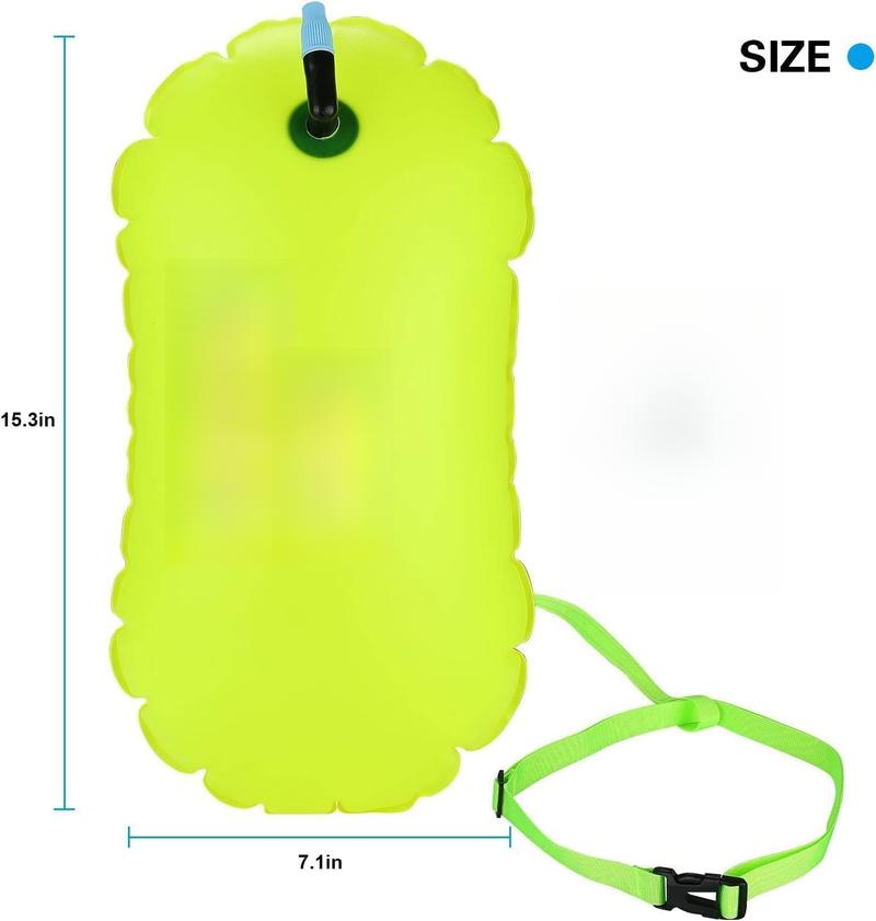 2 Pack Swim Buoy Float for Open Water, Swimming Belt Bubble Safety Float with Adjustable Waist, Snorkeling, Swim Training, Triathletes, Kayaking