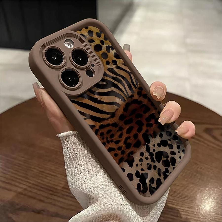 Phone Case - Phone Case - One Piece of a Leopard And Zebra Patterned Phone Case Compatible with for Apple iPhone 17 E Air Pro ProMax iPhone16 15 14 Plus 13 12 Mini 11 X XS XR