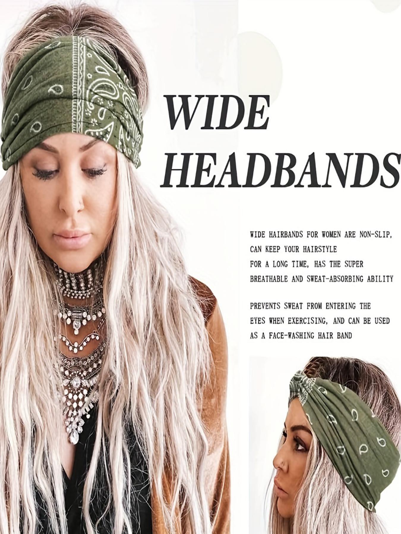 Boho Paisley Print Knotted Hair Band, Knotted Headband, 2025 New Style Casual Elastic Hair Band for Women & Men, Fashion Hair Accessories for Daily Yoga, Workout, Running Wear, Hairstyles