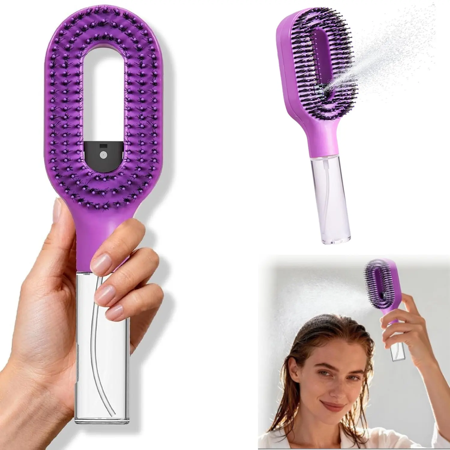 Two-In-One Spray Hair Comb, Smoothing Comb, Anti-Frizz Static-Free, Suitable for Fine, Dry, Frizzy Hair, Daily Smooth Shiny Style, Wet/dry Use, Hair Styling Combs