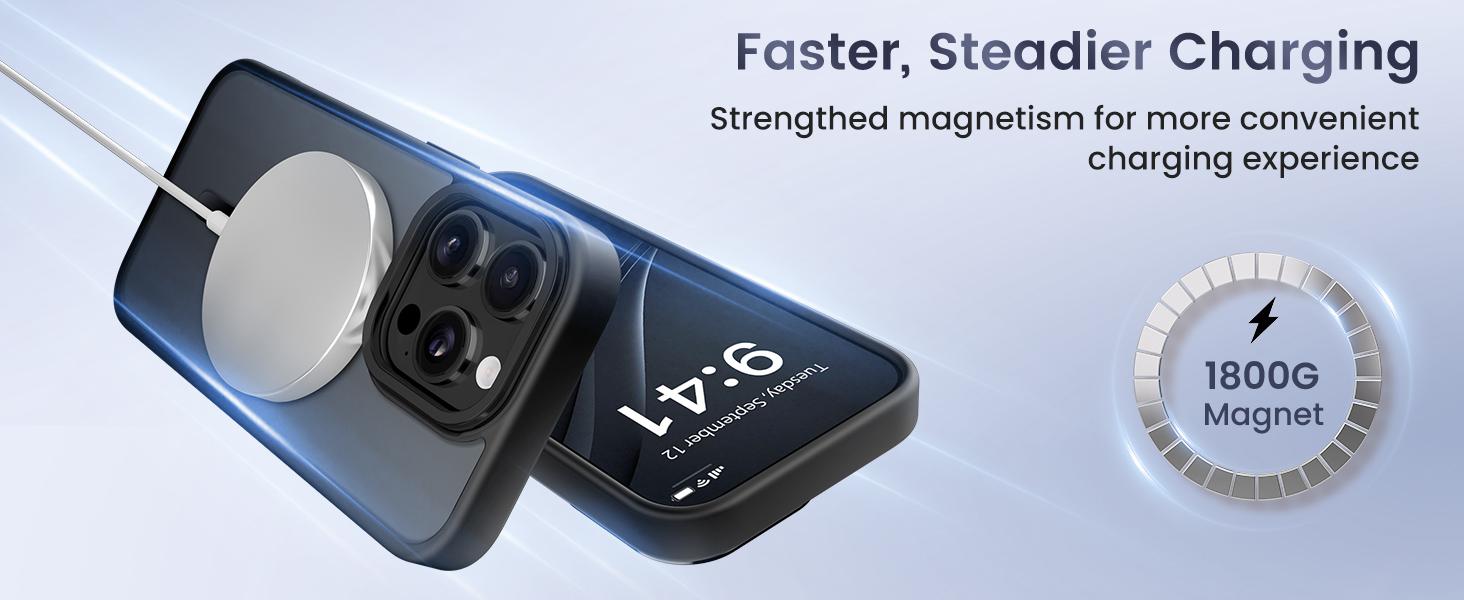 Shockproof camera lens protector and stand protective phone case, suitable for iPhone 17 Pro Max, 16, 15, 14, 13, 12 Pro, durable wireless magnetic MagSafe