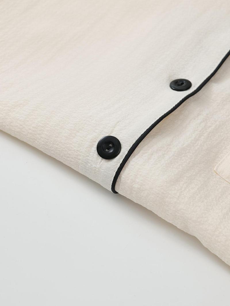 Women's Heart Embroidery Short Sleeve Top & Shorts Pyjama Set, Casual Comfy Pj Set for Women, Women's Sleepwear & for All Seasons, Pajama Set, Sleepwear Pajamas Set