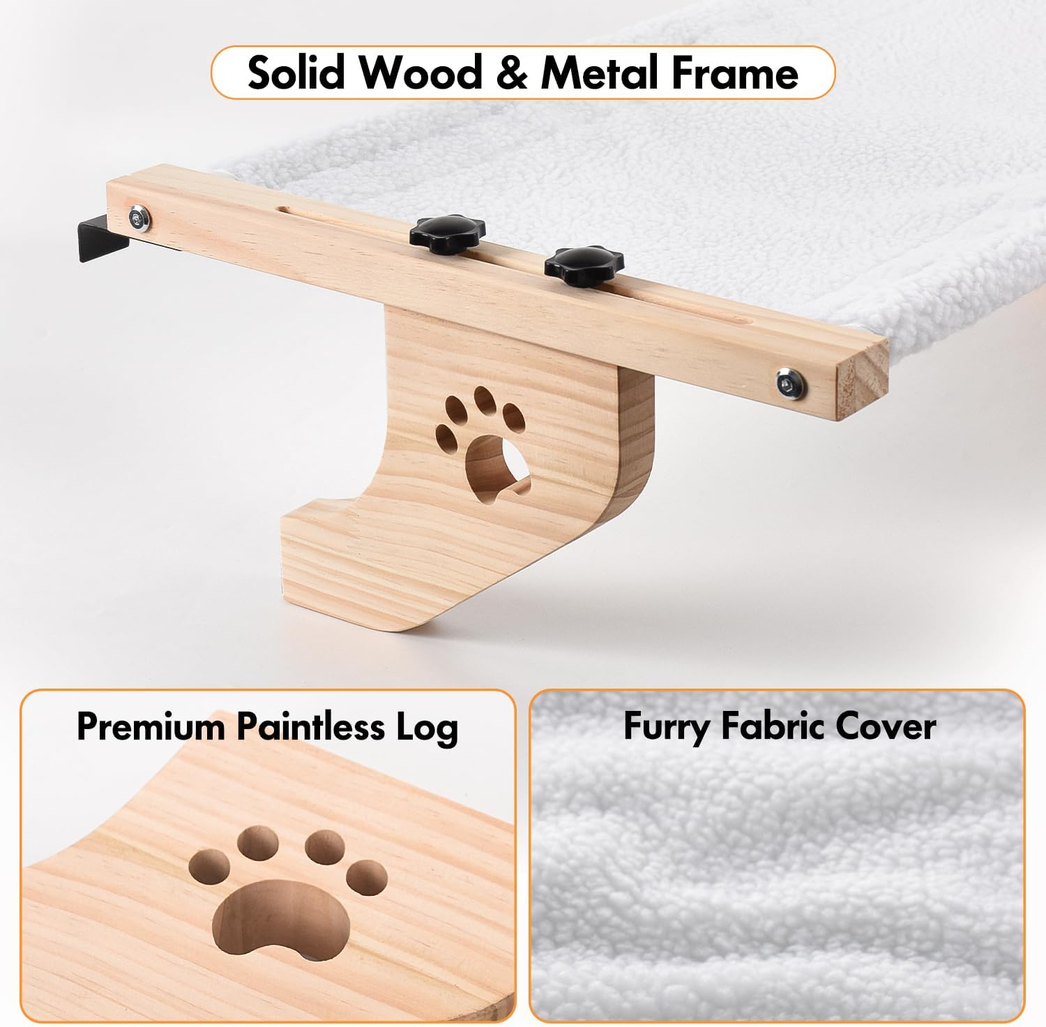 Adjustable Cat Window Perch Hammock Multi Purpose Pet Lounge for Window Sill Desk Cabinet Cozy Cat Bed with Reinforced Support Quick Setup Foldable for Space Saving