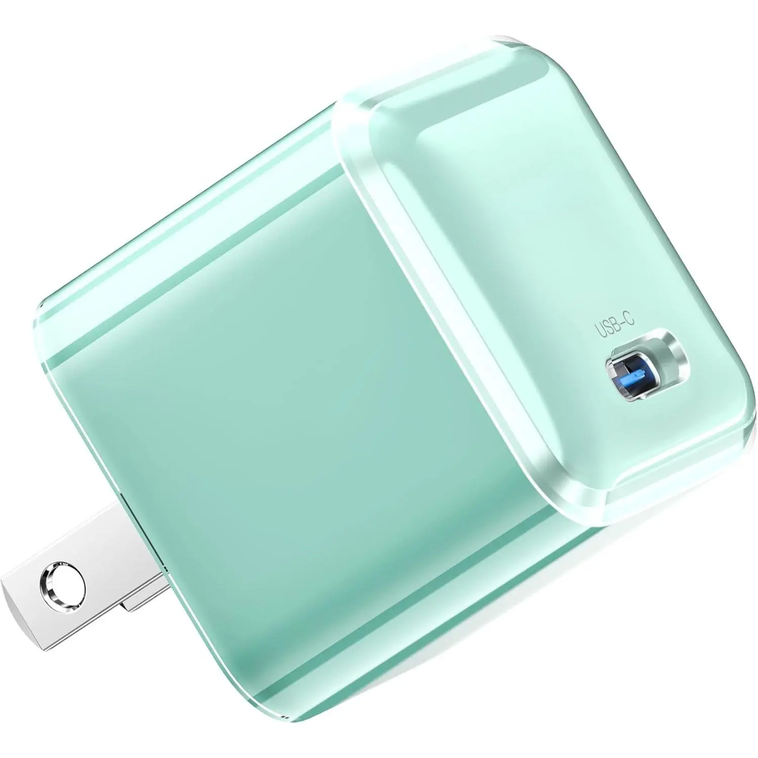 USB C Charger, 30W GaN  Wall Charger Block,PD USB-C Power Adapter(Green)