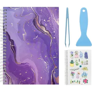 Sticker Book Collecting Album A5 Size 80 Sheets Sticker Collection Storage Book for Adults Release Paper Sticker Saver Holder Book with Tools ()