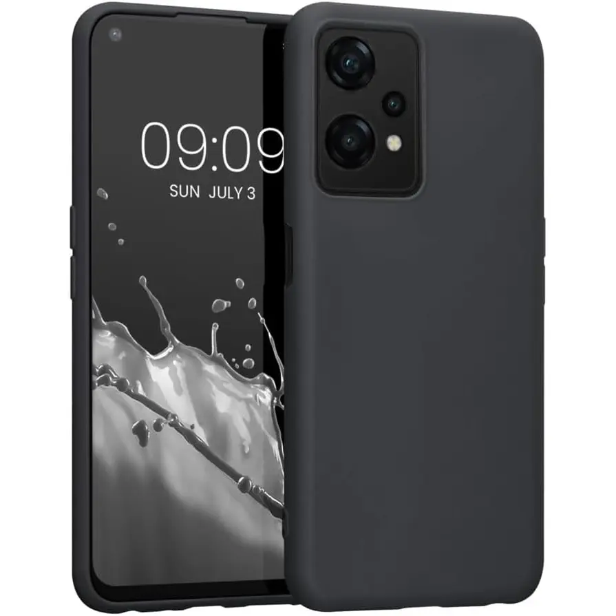 Mobile Phone Case For OnePlus Nord CE 2 Lite 5G, Slim Shockproof Flexible Black Matt Soft Silicone Protective Phone Case Cover