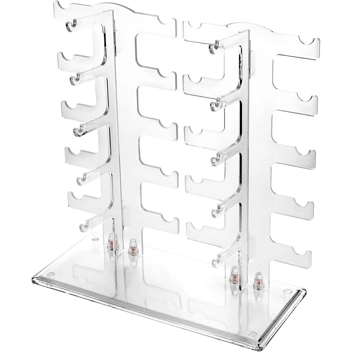 2 Row Sunglasses Rack Holder Glasses Display Stand Transparent