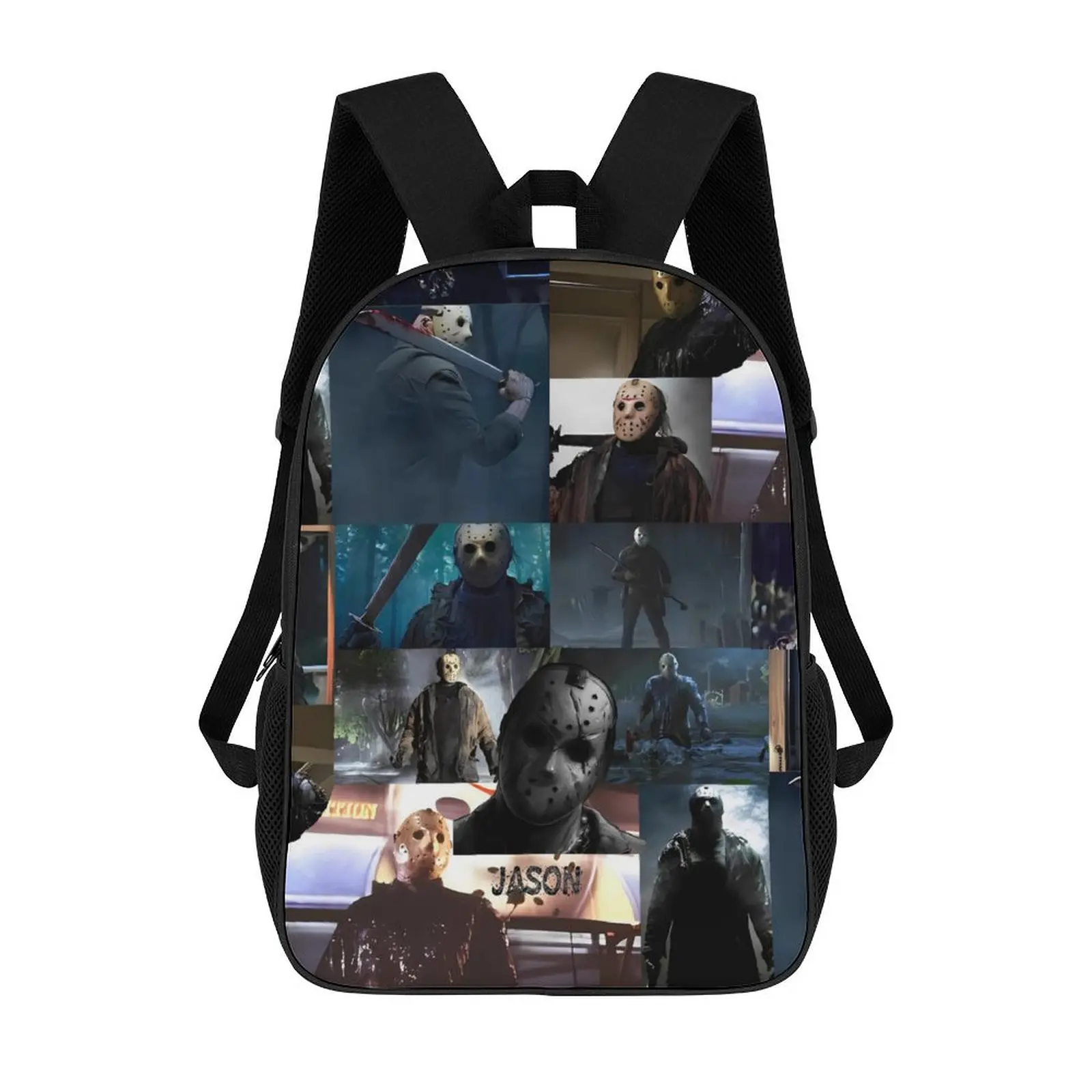 Jason Voorhees Printed Backpack, 17-in Back to School Haul Rucksack, School Book Bag for Men (Office & Travel Daypack Use)