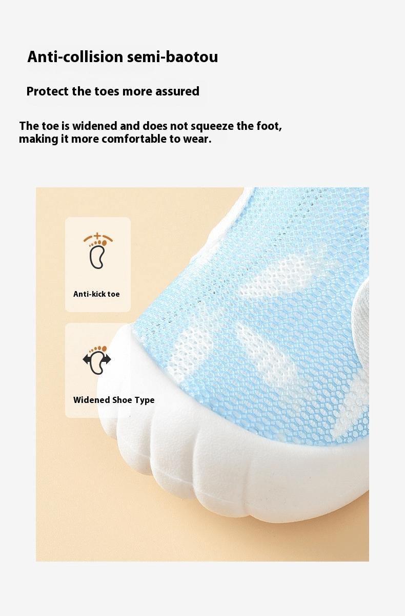 Boys'-Girls' Baby First Walker Shoes, Breathable Mesh Slip-On Infant Sneakers with Flexible Sole, Non-Slip Soles, Child-Sized Flat Footwear