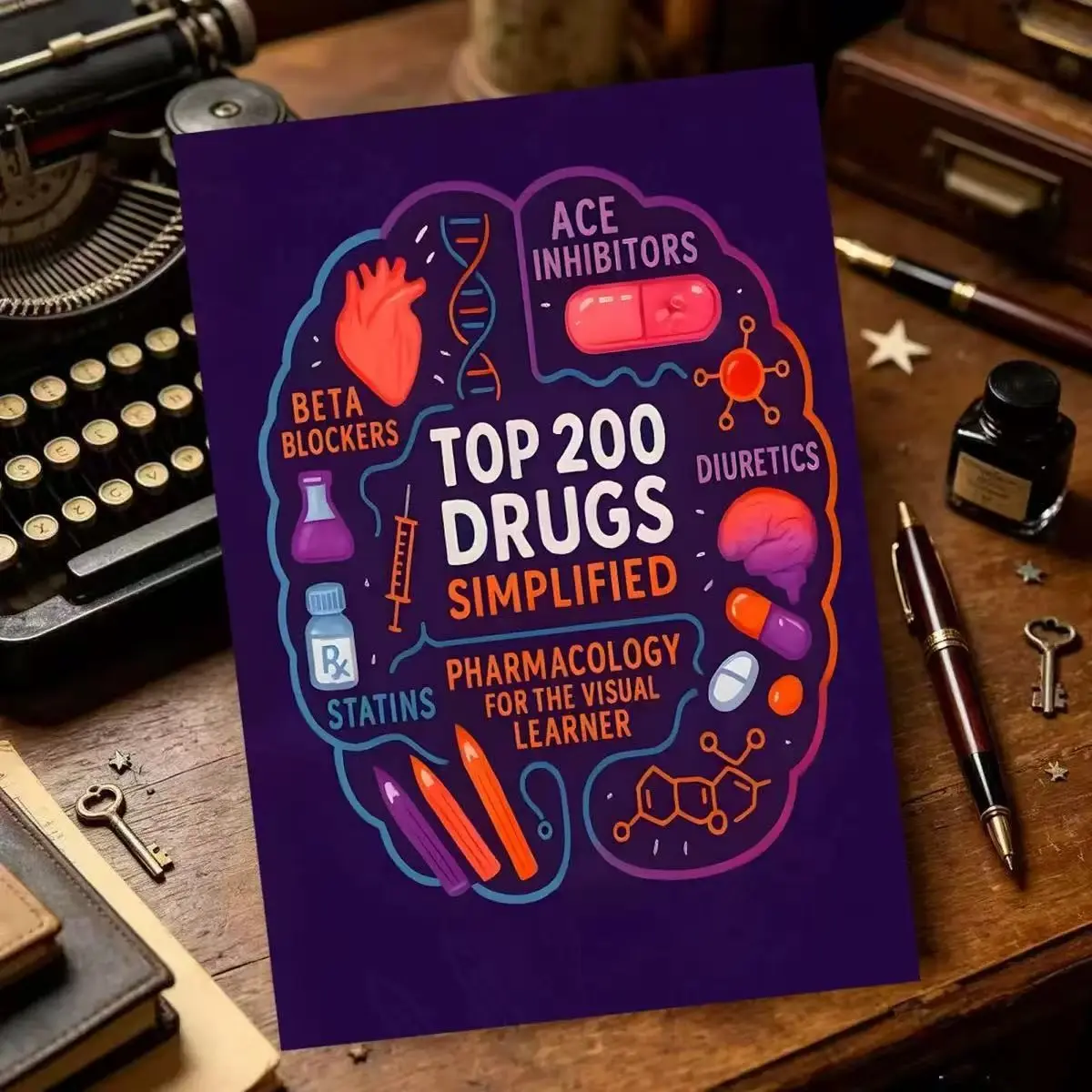 New Pharmacology Coloring Book with Fill-In Plan Pages, Ideal for Creative Expression, Perfect Gift for Art Lovers