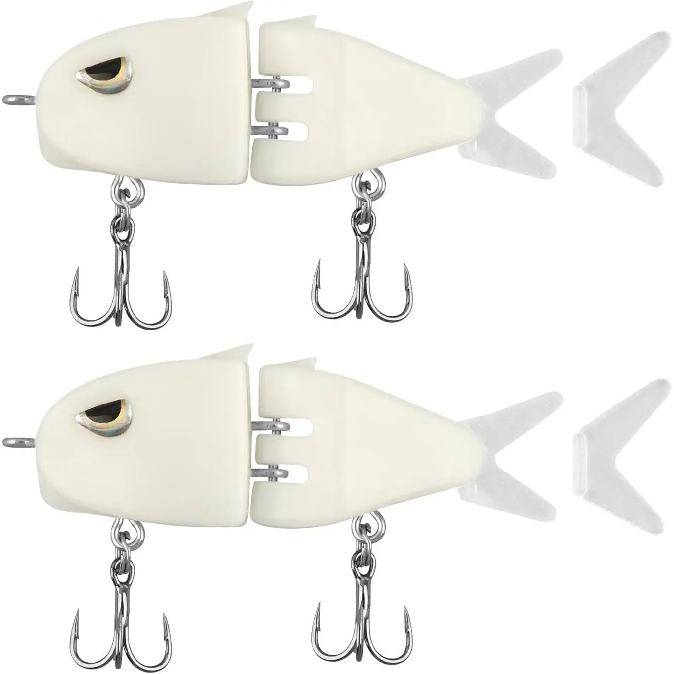 2 count Mini Glide  for Bass Fishing, Multi Jointed Swimbait Wobbler for Freshwater Saltwater, Ideal Fishing Gear for Family