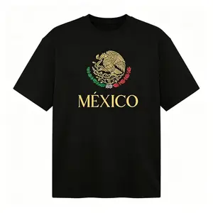 Soft & Comfy T shirt America Cup Mexico Print Casual  Short Sleeve Crew Neck T-shirt, Women's Clothing