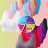 Random Color Plus Size Women's Soft Comfortable Seamless Bra, Breathable Elastic Basic Top, Lady Lingerie Casual Underwear, No Padding, Non Padded Bra, Perfect For Daily Wear, Sleeping Wear, All Season, Everyday Essential Bra, Breathable Bras
