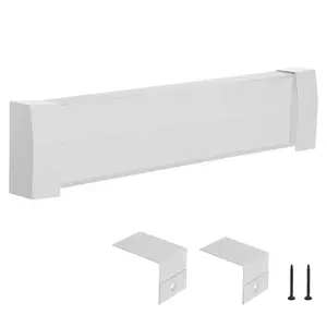 Fathersdaygift VEVOR Baseboard Heater Covers, Premium Series 3 ft Standard Electric Heating Unit Front Cover for Home Improvement, Heavy-duty Steel, Easy Installation for Bedroom Replacing Old Cover, Whitedealsforyoudays
