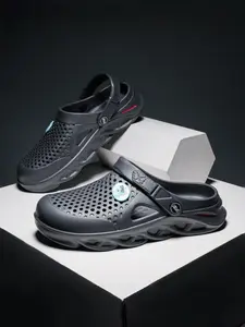 Men's Cartoon Pattern Two-Wear Sandals, Casual Comfort Shoes, Weekend Adventure Fashion Sandals, Outdoor Sports Hollow Out Shoes