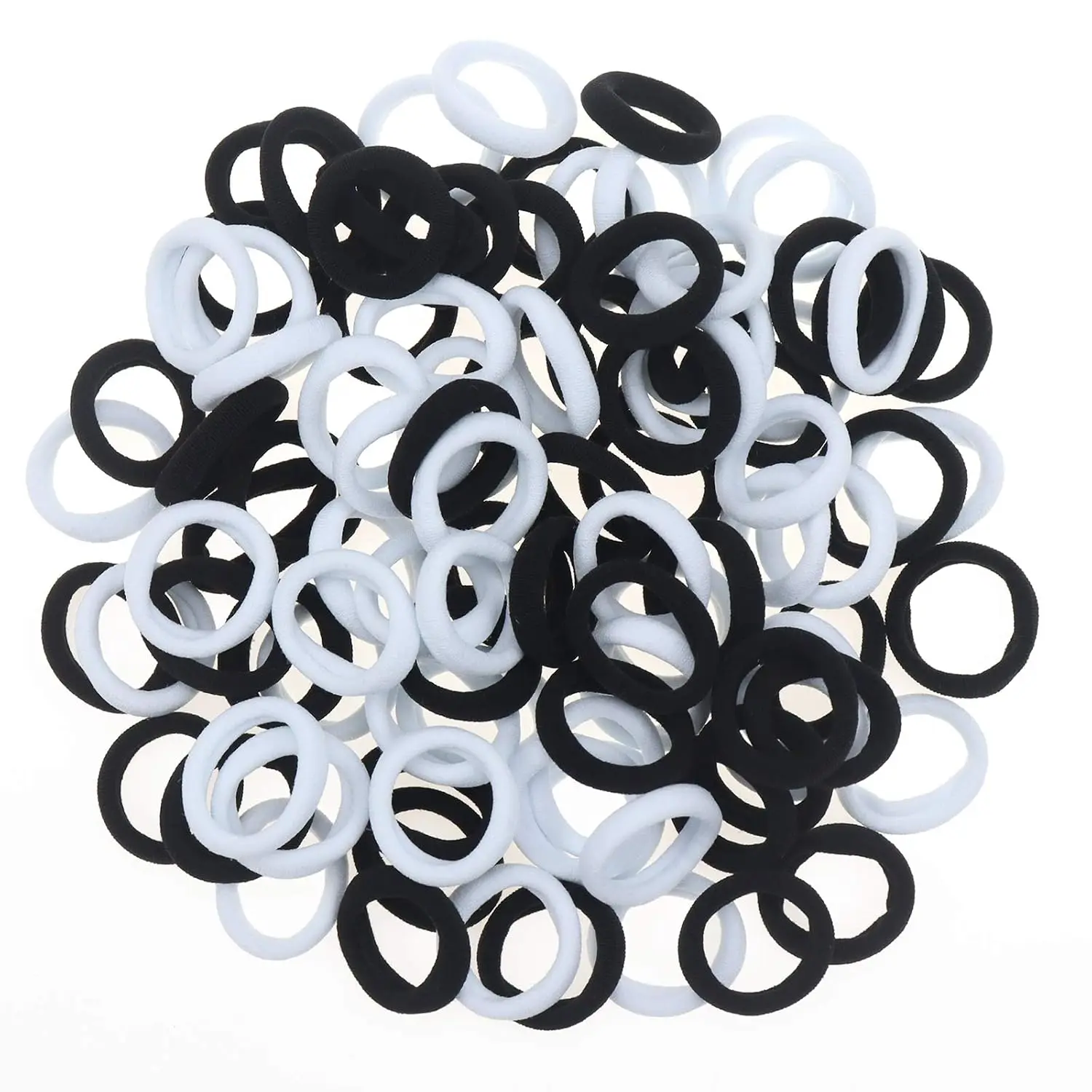 100 Pack Nylon Small Hair Ties Seamless Ponytail Holder  Girls' Hair Elastics ()