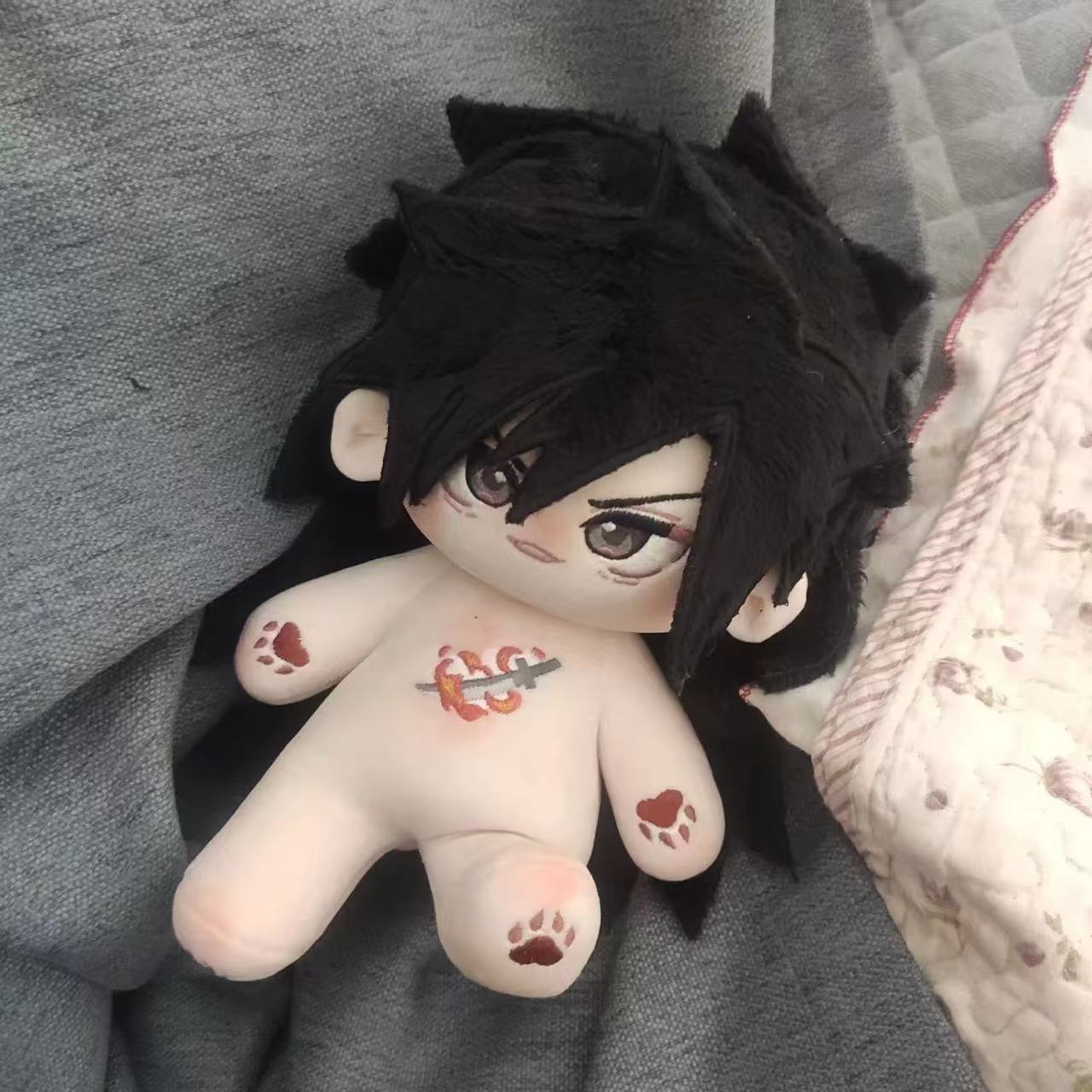 Stuffed 20cm Uchiha Madara Anime Figure Handsome Boy Cosplay Dress Up Cotton Doll Body Toys for Children Birthday Gifts