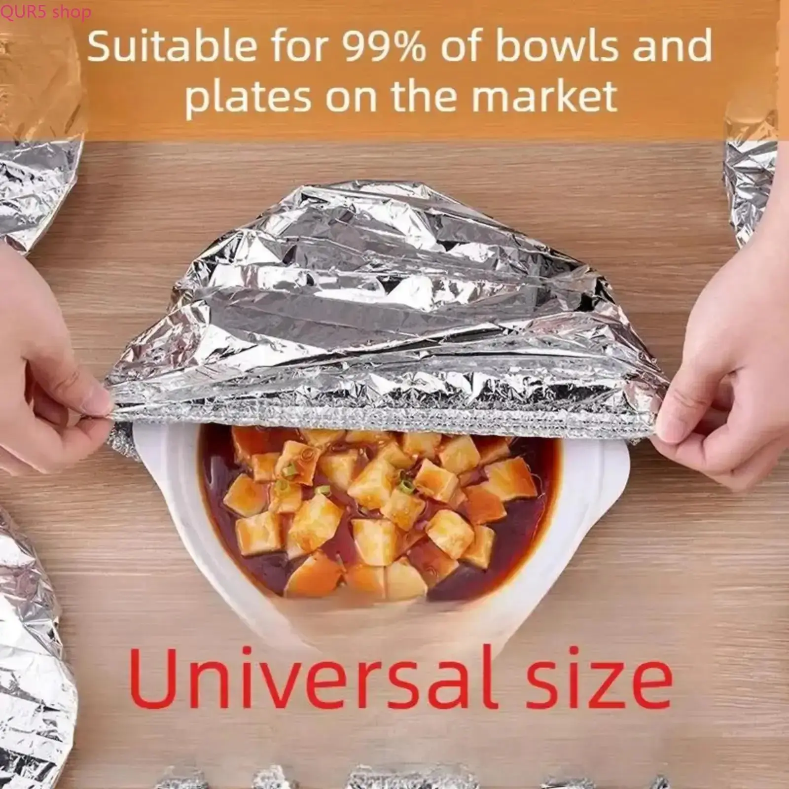 Disposable Solid Aluminum Foil Food Covers, Available in 30/50/100 Packs, Excellent Heat Retention, Convenient One-Time Use Kitchen Supplies, Effectively Lock Freshness for Daily Food Storage, Meal Preservation and Home Cooking Scenarios