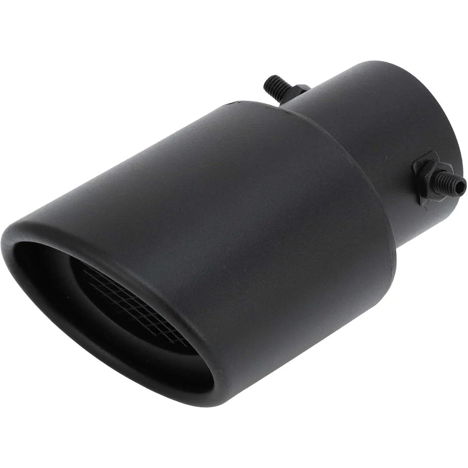 Slant Exhaust Tip, 2.4" Inlet 3.9" Outlet 5.3" Length Tailpipe Universal for Car Bolt on Stainless Steel Matte Black
