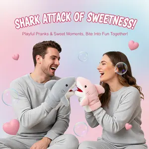 Baby shark hand puppet gloves doll shark arm plush toy Internet celebrity couple trick student interaction Children's Day explosion