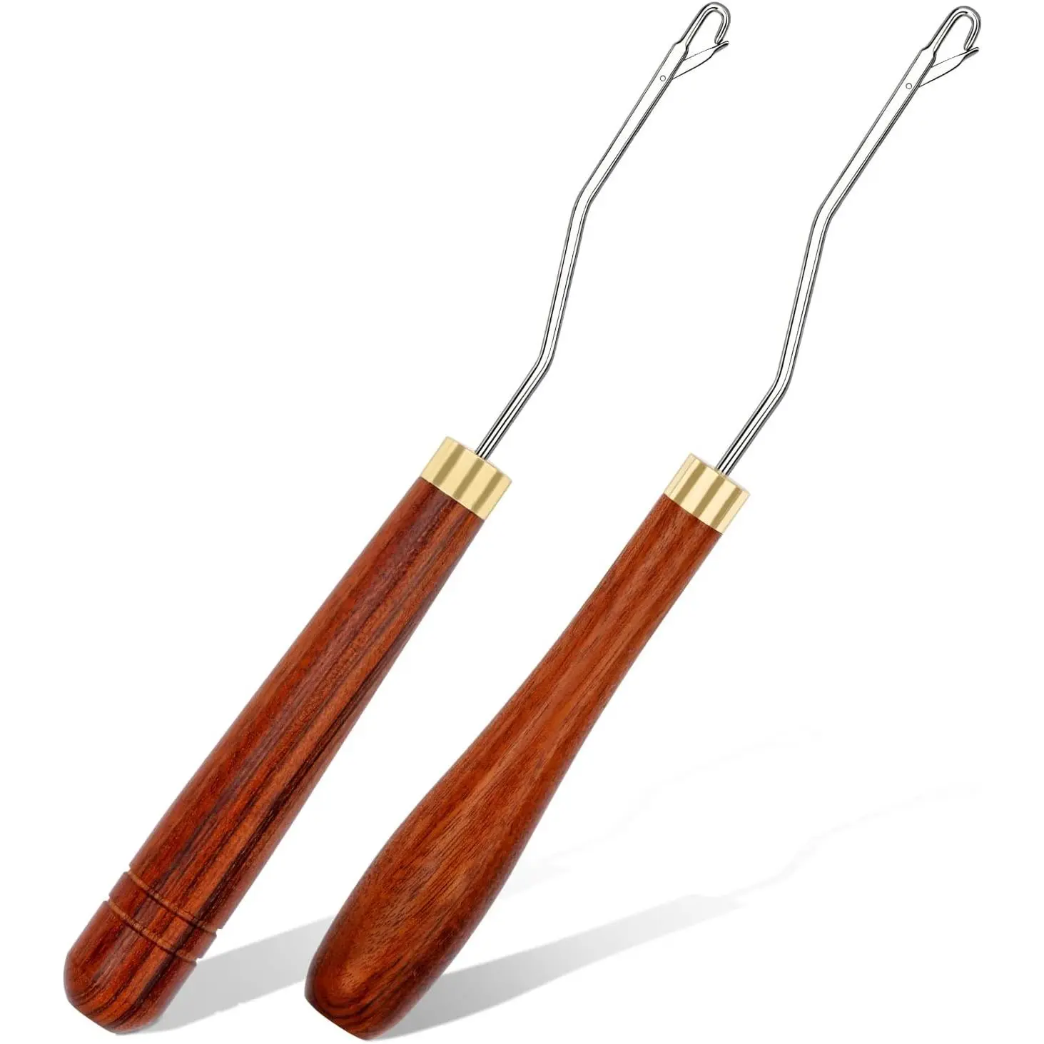 2 count Latch Hook Tools, Wooden Bent Latch Hook for Hair, Rug Crochet | Crochet  for Hair Braiding, Crochet Hooks for Hair, Rug Hook, Knitting Tool for Rug Making and Art Crafts