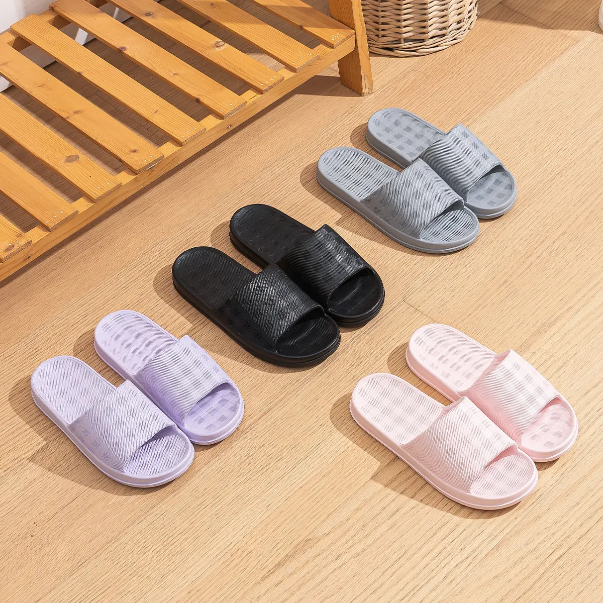 GGOR Men' & Women' Non-Slip Thick Sole Slippers Suitable for Home, Bathroom, Maternity Wear - Soft Sole & Sole with PVC Cushioning, Slip-Resistant for Pregnancy,, Care - /Off, Women Shoes