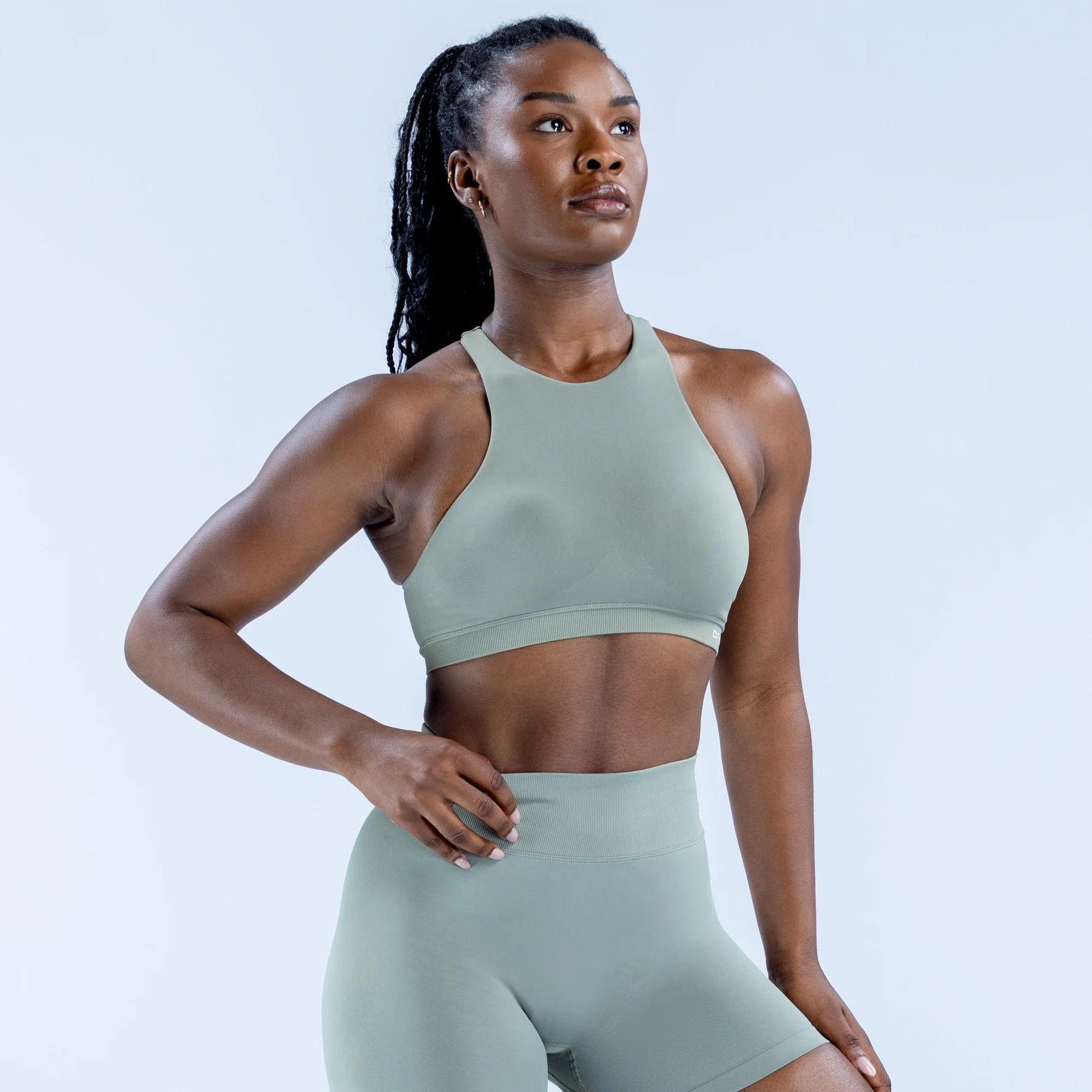 Seamless Thin Strap Sports Bra For Women High Elastic Racerback Yoga Top, Body Shaping Workout Bra With Pads Seamless Thin Strap Sports Bra For Women High Elastic Racerback Yoga Top, Body Shaping Workout Bra With Pads