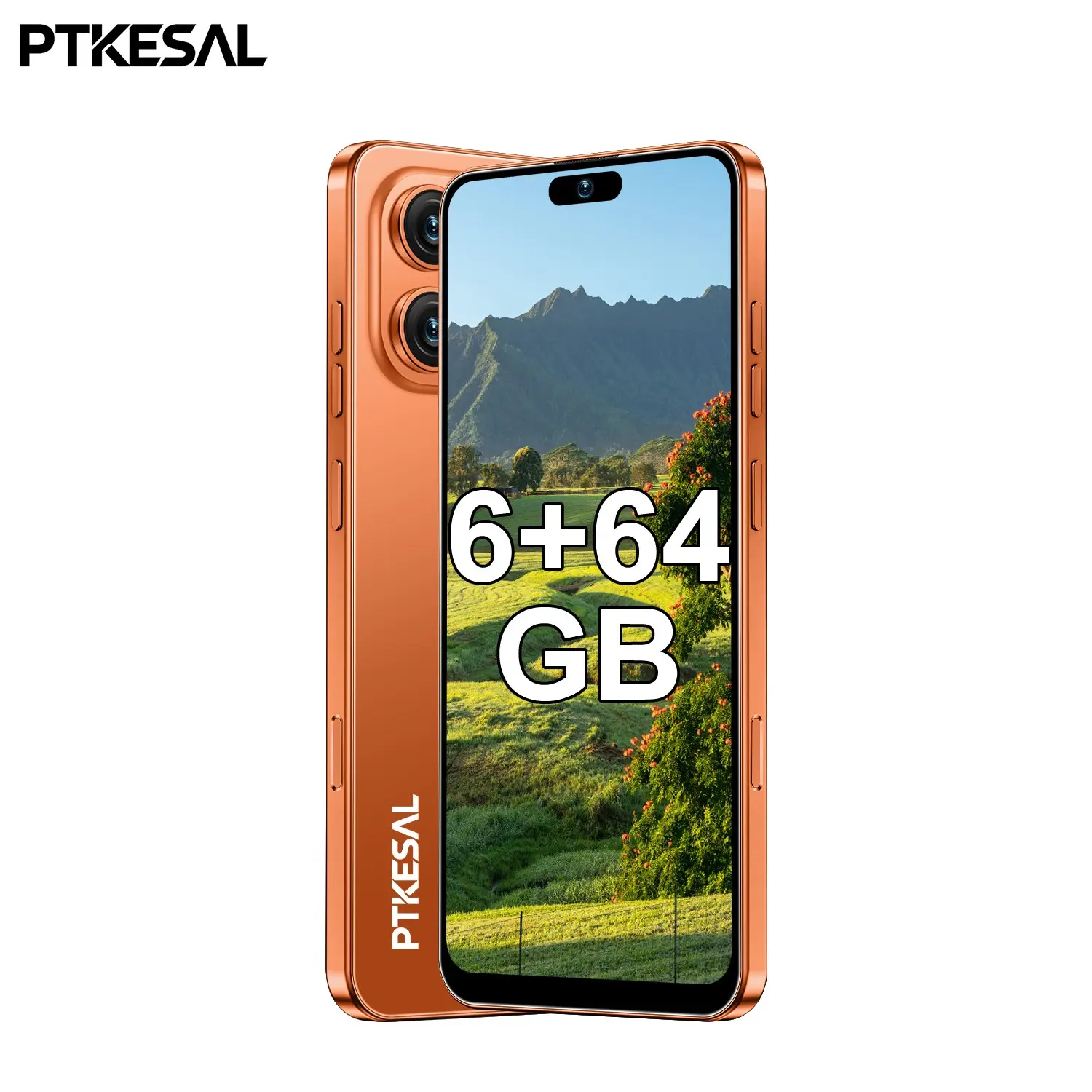 PTKESAL-17ProMax 6.93-inch HD Large Screen 720×1640 Resolution 5000mAh Ultra-Battery 6GB+64GB MTK6762 Octa-Core 1600+2000MP Dual Camera 4G Network Android 12.0 Face Recognition+Fingerprint Unlock Smartphone