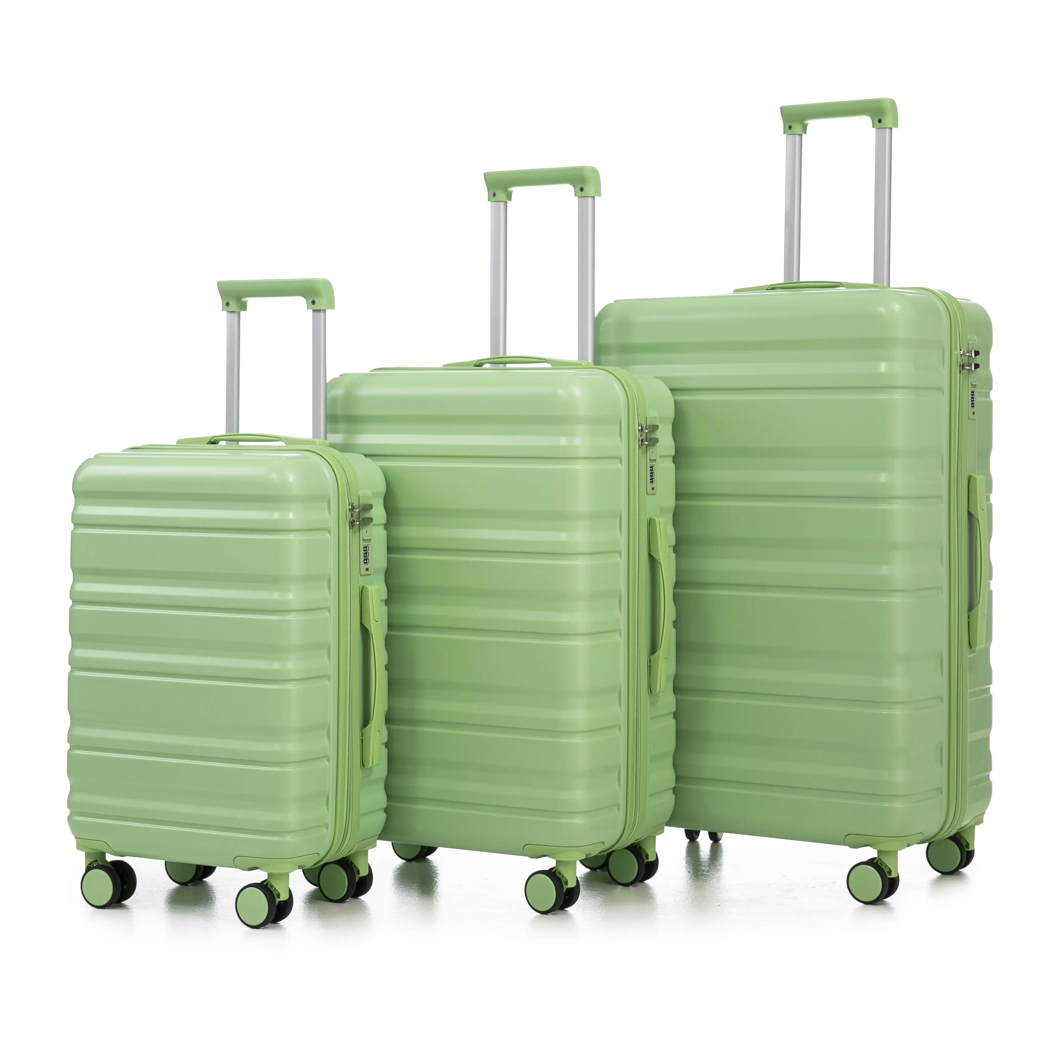 ARCH HIFINE TOURIST 3-Piece Luggage Set - 20-inch,24-inch,28-inch Durable ABS Construction Spinner Wheels Suitcase with 4 Wheels 360 Rotation, Combination Padlock, Lightweight Green Matching Carry On for Business Trip, Vacation