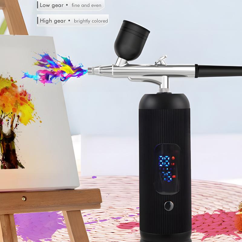 Airbrush Pen Kit With Compressor,Rechargeable High Pressure Air Brush Set Cordless Airbrush Kit with 0.3mm Nozzle for Painting,Doodling,Coloring,Cake Decor,Makeup,Modeling, Expert Airbrush Kit