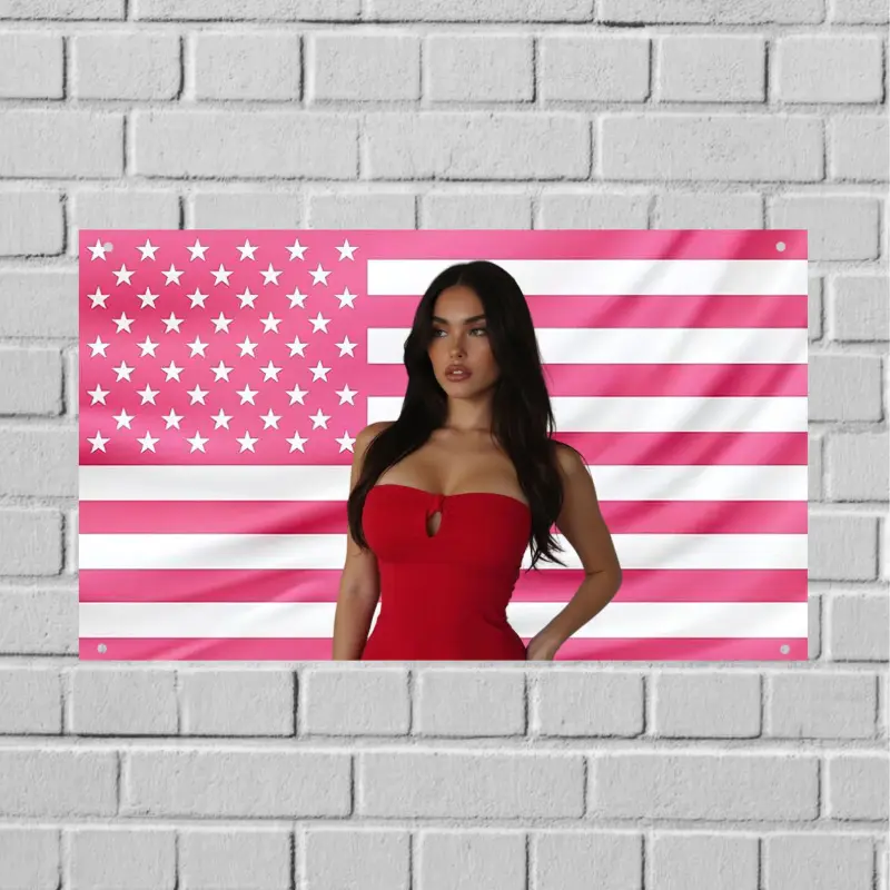 Madison Beer US Flag Pop Singer Wall Flag, Music Room Decor Bedroom Banner, Wall Tapestry, Decorative Tapestry, Tapestry Wall Hanging, Decoration