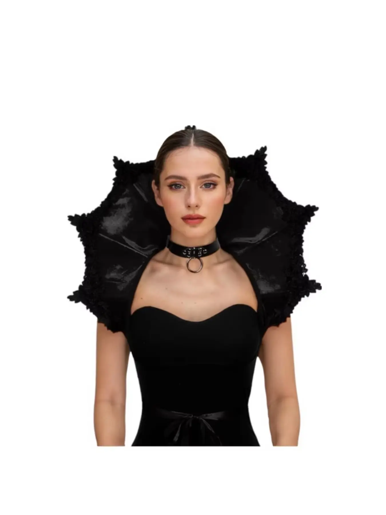 Velvet Victorian Gothic Vampire Collar Bohemian Women's Roleplay Cape