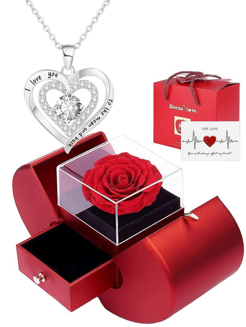 Hollow Out Heart Pendant Necklace, Fashion Rhinestone Decor Clavicle Necklace, Ideal Gift for Wife, Daughter, Mom, Grandma & Girlfriend