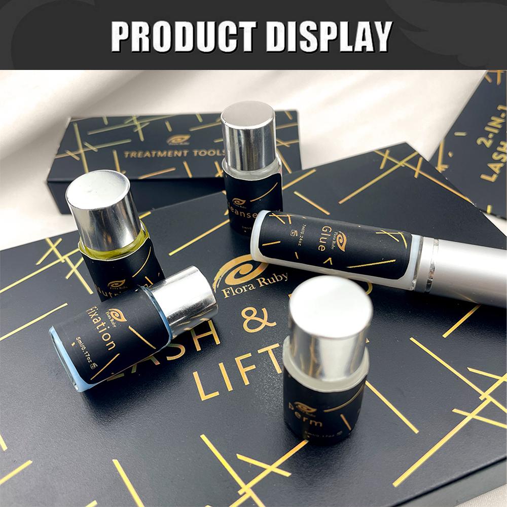 Professional Eyelash & Eyebrow Lift Kit, Reusable Long Wispy Curl Faux Cluster Lashes Strip Lashes, Lengthening and Volumizing Faux Eye Lashes, Volume Cluster Lashes