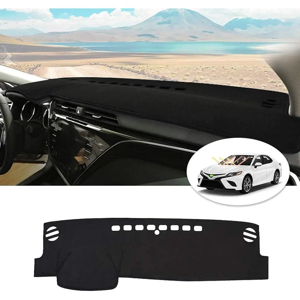 Autorder Flannel Dashboard Cover Mat for 2018-2024 Toyota Camry (HUD Excluded), Car Interior Accessory, Sunshade for Car, UV Protection Glare Protector